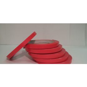 Ragasztószalag tasakzáró géphez, PVC, piros, 10mm, 66m