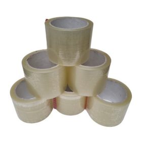 Ragasztószalag, PP/Hotmelt, áttetsző, 75mm, 66m