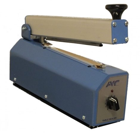 AVC TS.400.C Fóliahegesztő, asztali, hegesztési hossz 400mm, időzítővel, 0,4mm teflon hegesztőszál 