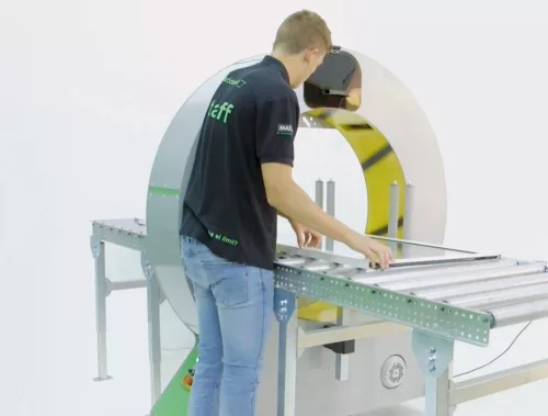 PLASTICBAND NELEO90 Semi automatic orbital wrapping machine