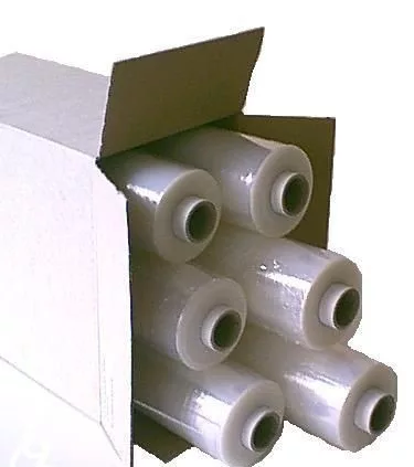Sztreccsfólia, kézi, 500mm,  23my, 2,5kg/tek.(0,3 kg cséve), 6 tek./doboz