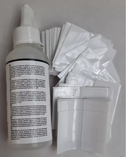 Fehér PVC sleeve-zsugorcímke hosszanti perforációval - darabolt - 55x42mm