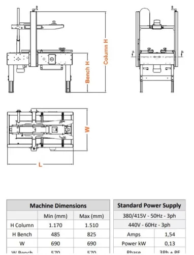 Semi-Automatic Case Sealer with Manual Adjustment - Siat SK10 