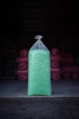 GreenFill biológiailag lebomló  térkitöltő hab, zöld, 100 liter/zsák 