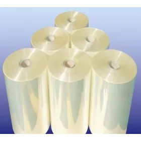   PO féltömlő zsugorfólia, alacsony hőmérsékleten zsugorodó, 350mm, 15my, 1335m, 12,9kg/tekercs