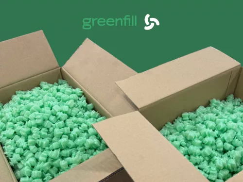 GreenFill biológiailag lebomló térkitöltő hab, zöld fenyő,  500 liter/zsák
