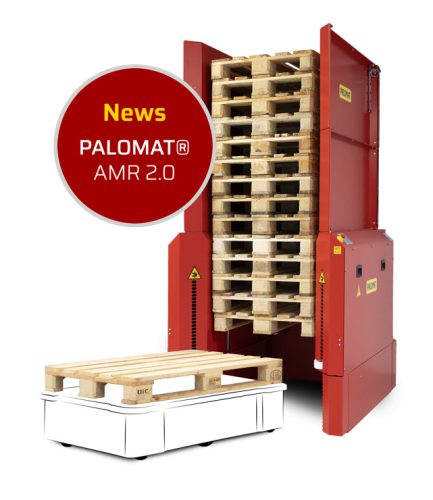 PALOMAT® AMR automata raklap gyűjtő és kiadó gép 